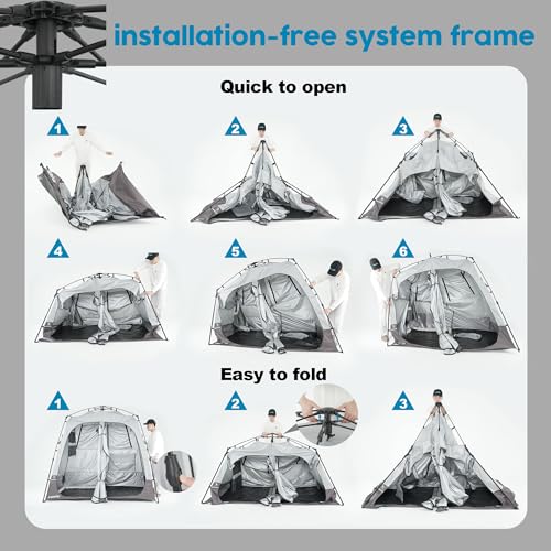 Camping Shower Tent Deluxe Changing Room Privacy Shelter with Floor Drain F387