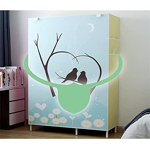 Portable Wardrobe with Metal Frame, 170 x 105 x 45cm V86978