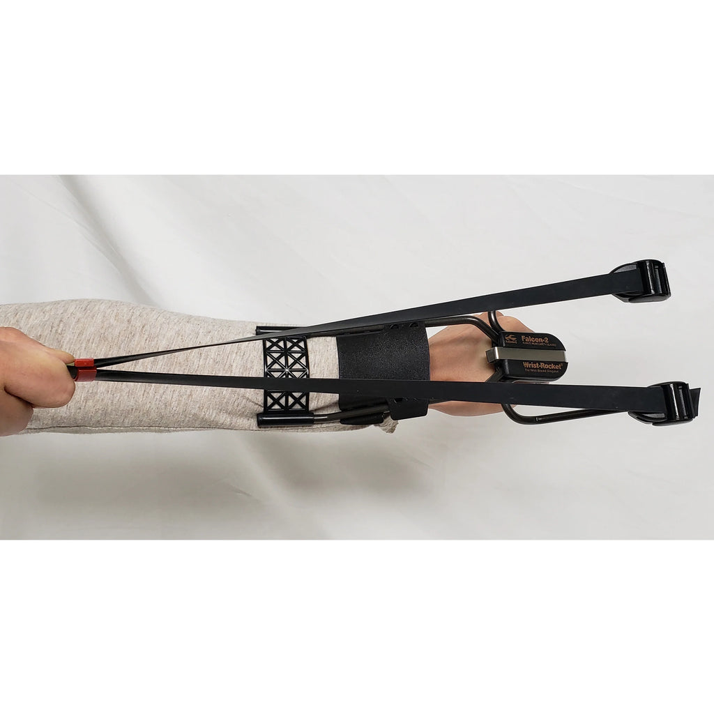 Saunders Falcon 2 Wrist Rocket Slingshot Black O186395