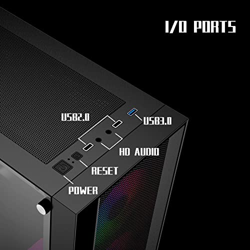 RAIDMAX V100 Gaming Case ATX Mid Tower PC Black T4170