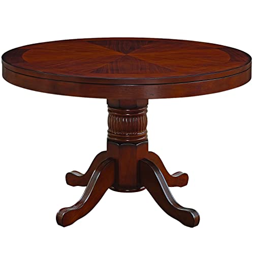 RAM Game Room 48" Texas Hold'em Table with Dining Top Antique White V299