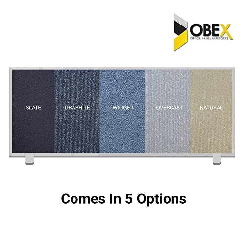 Acoustical Cubicle Privacy Screen Extender Desk Panel, 18" x 42", Overcast B415491