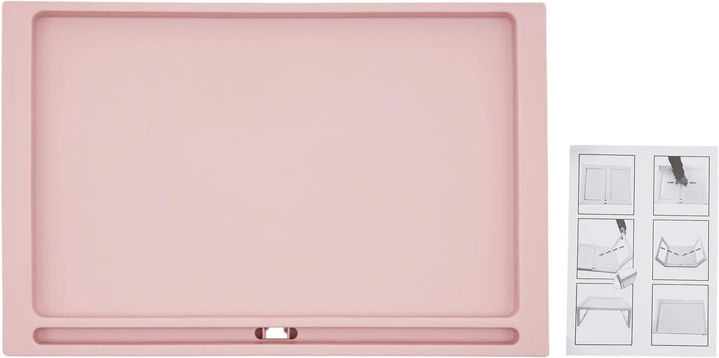 Breakfast in Bed Tray Folding Table Plastic Laptop Desk, Pink O326039