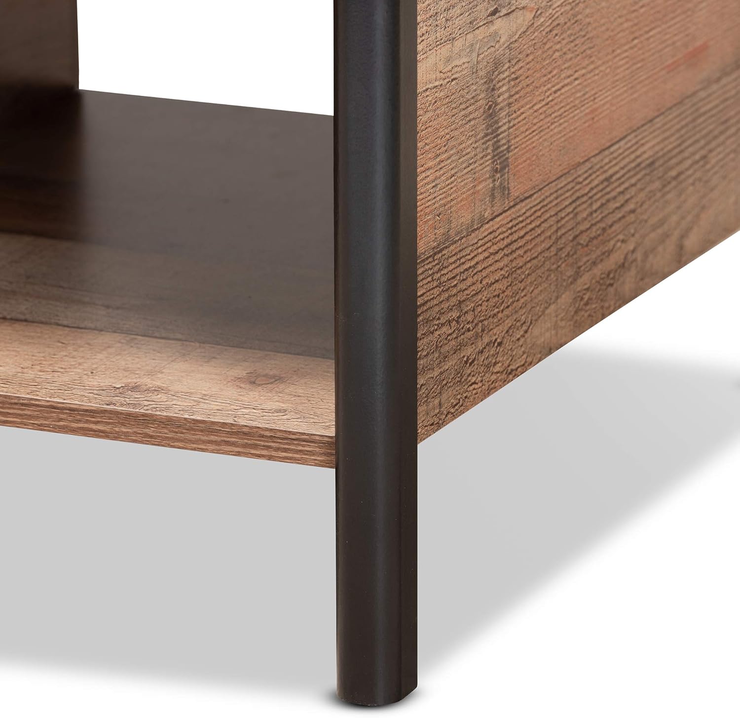 Baxton Studio Vaughan Coffee Table, Oak Brown/Black P22114