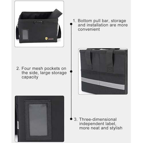 Fireproof Document Box with Lock, File Organizer for Home Office, Pink X28697