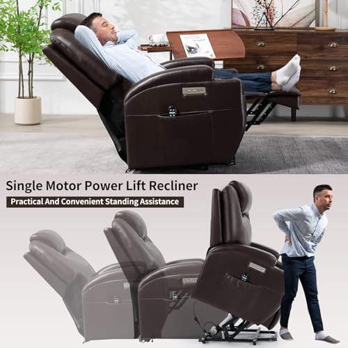 Power Lift Recliner Chair for Elderly with Heat and Massage, Remote Control, Black R52510