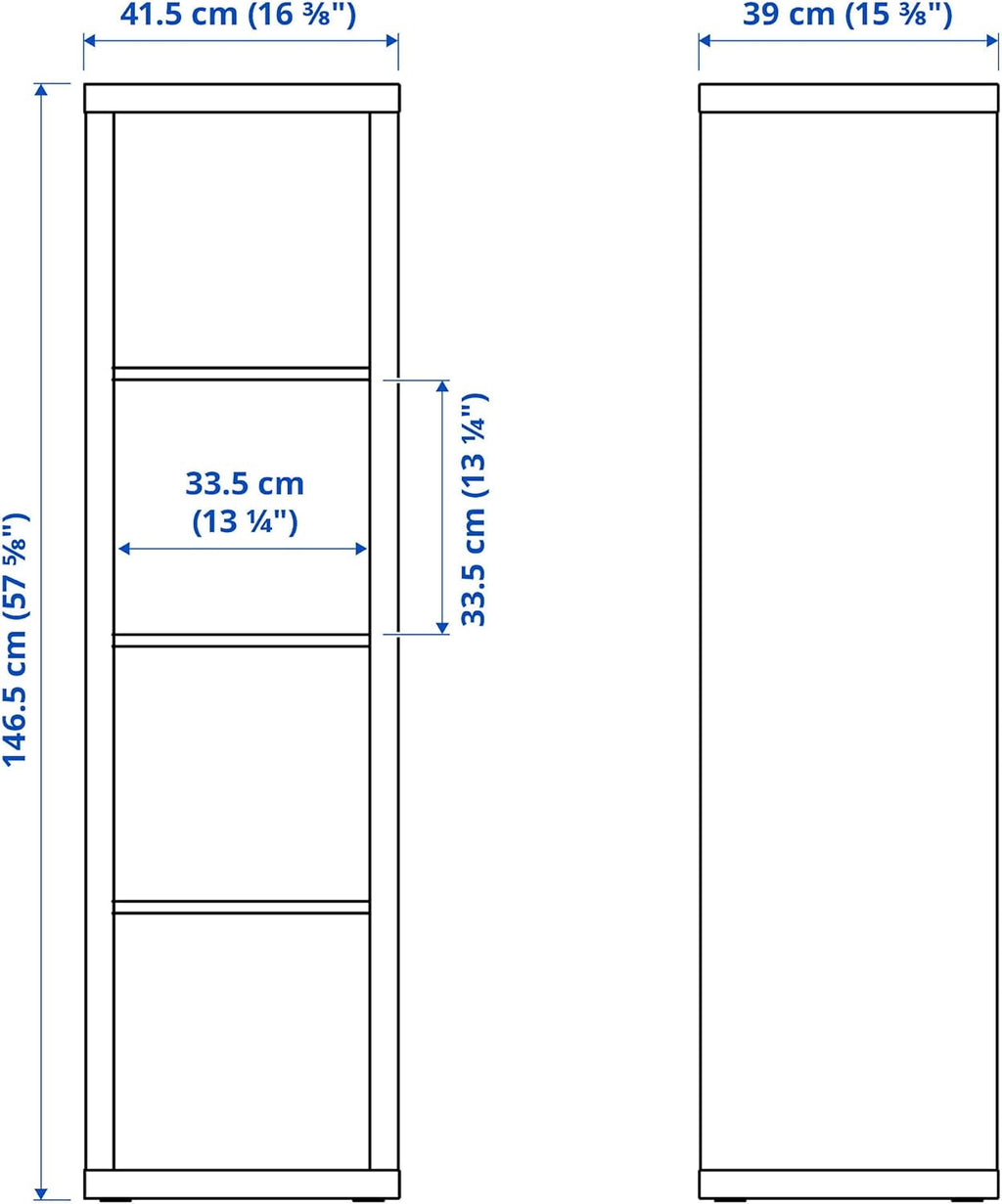 IKEA KALLAX shelving unit white stained oak effect 4 shelf P699084