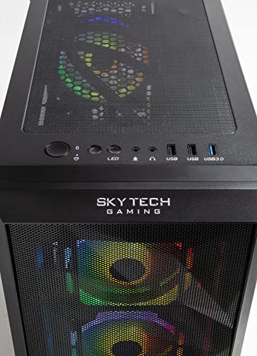 SkyTech Archangel 3.0 Gaming PC Desktop, Ryzen 5 3600, RTX 2060, 500GB SSD, 16GB DDR4, White M276237