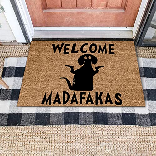 Funny Black Outdoor Door Mat for Entryway Porch L397710