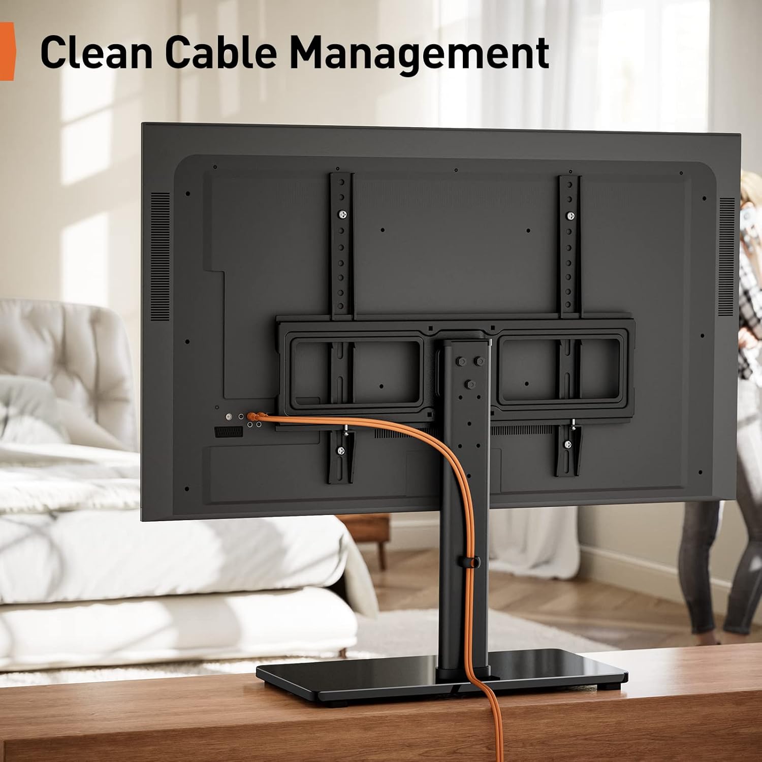 Perlegear Tabletop TV Stand for 23-55 Inch TVs L656707