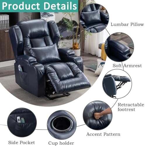 Electric Power Lift Recliner Chair with Massage & Heat for Elderly W997629