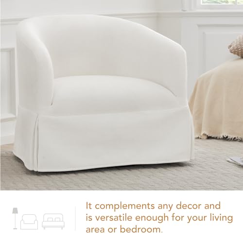 Swivel Accent Chair Modern Barrel Armchair, 22-inch Wide Seat, Sand S928