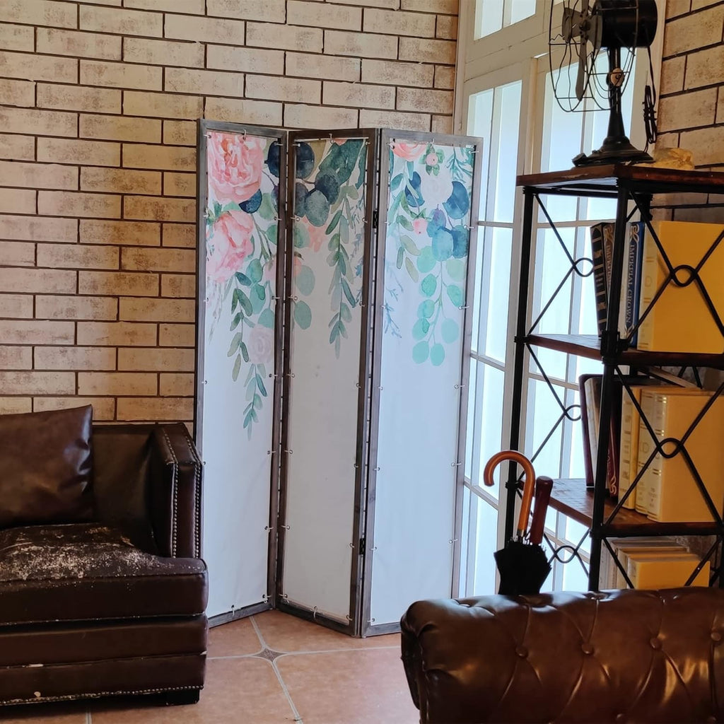 Oriental Furniture Room Divider Screen 3-Panel Foldable Freestanding 71" Tall K743