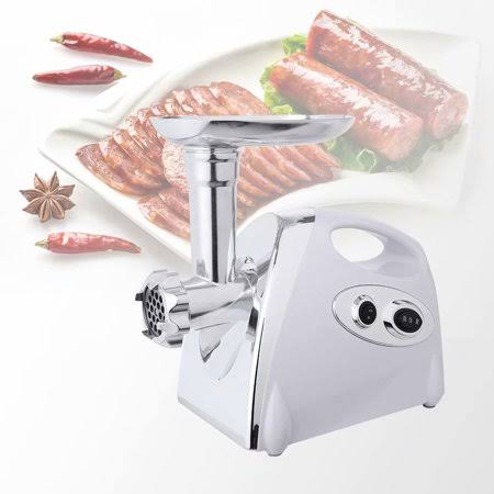Electric Meat Grinder - Stainless Steel Meat Mincer u0026Sausage Stuffer, Stainless Steel Cutting Blade,4 Stainless Steel Grindi