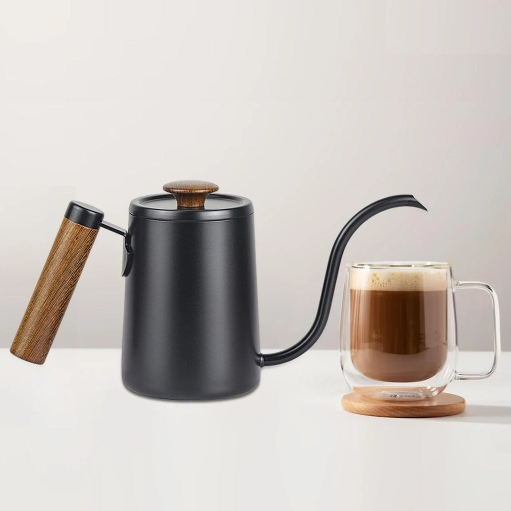Gooseneck Coffee Kettle for Pour Over Camping Black S9507