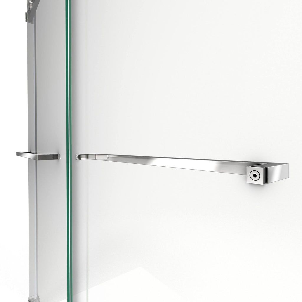 DreamLine Essence Frameless Bypass Shower Door 56-60 in. W x 76 in. H, Satin Q771