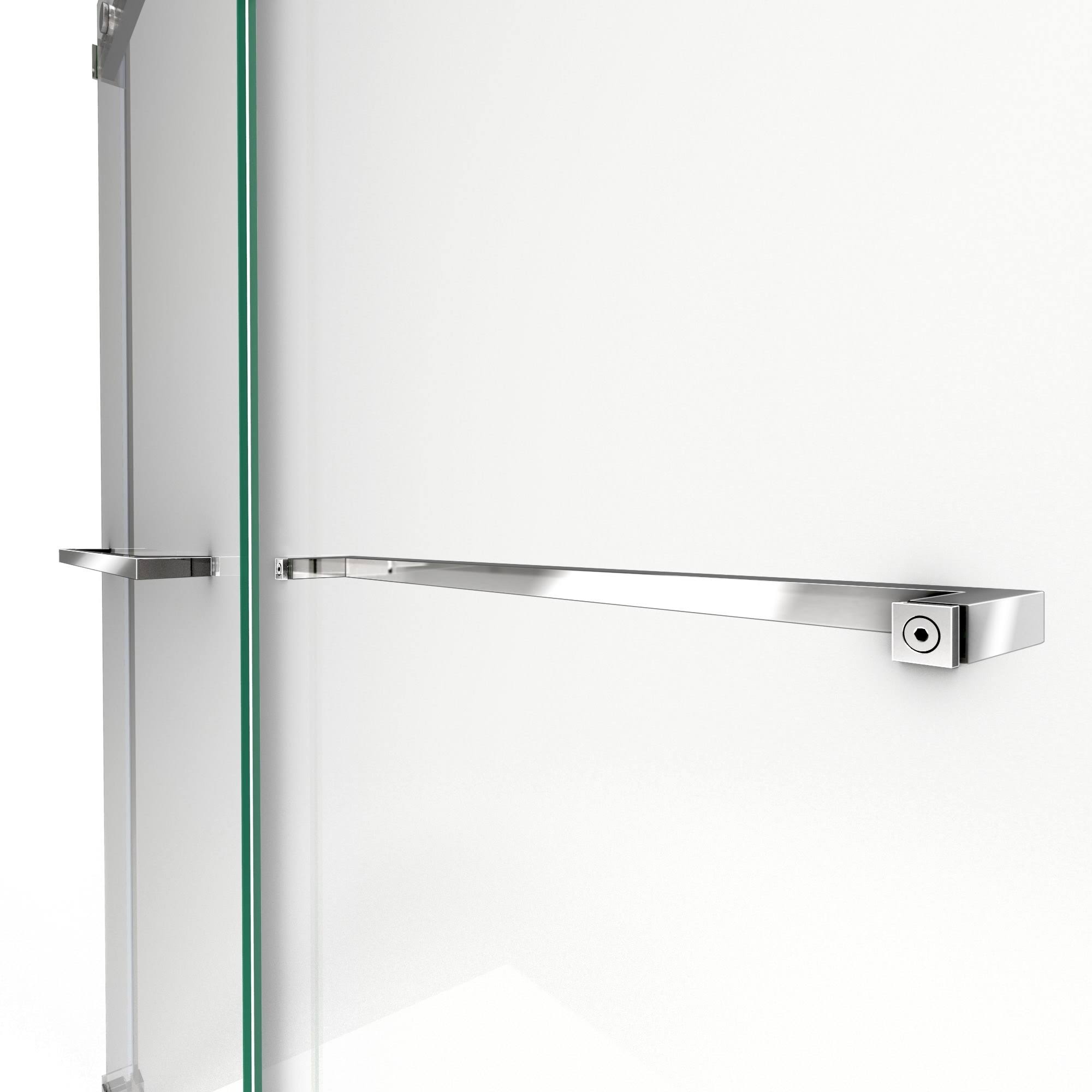 DreamLine Essence Frameless Bypass Shower Door 56-60 in. W x 76 in. H, Satin Q771