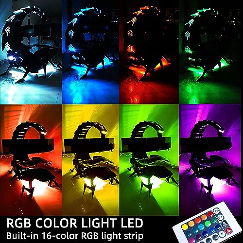 Pro Gaming Chair Workstation Cockpit Ergonomic Computer Chair with RGB Light, Green B15175