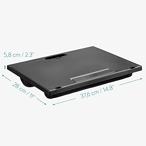 Navaris Adjustable Laptop Tray with Cushion for Sofa - Blue E765