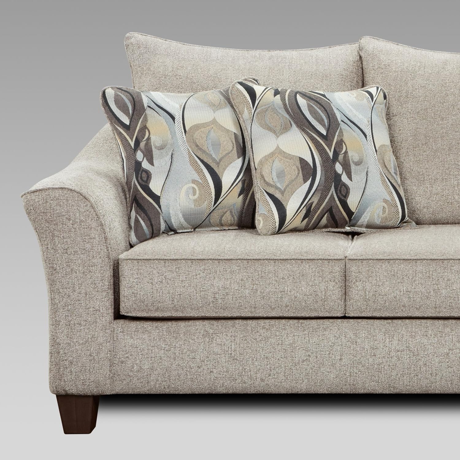 Roundhill Furniture Pillowback Loveseat F333504