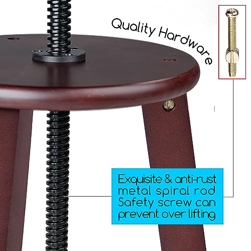 MEEDEN Wooden Drafting Stool with Adjustable Height, Artist Stool G259022