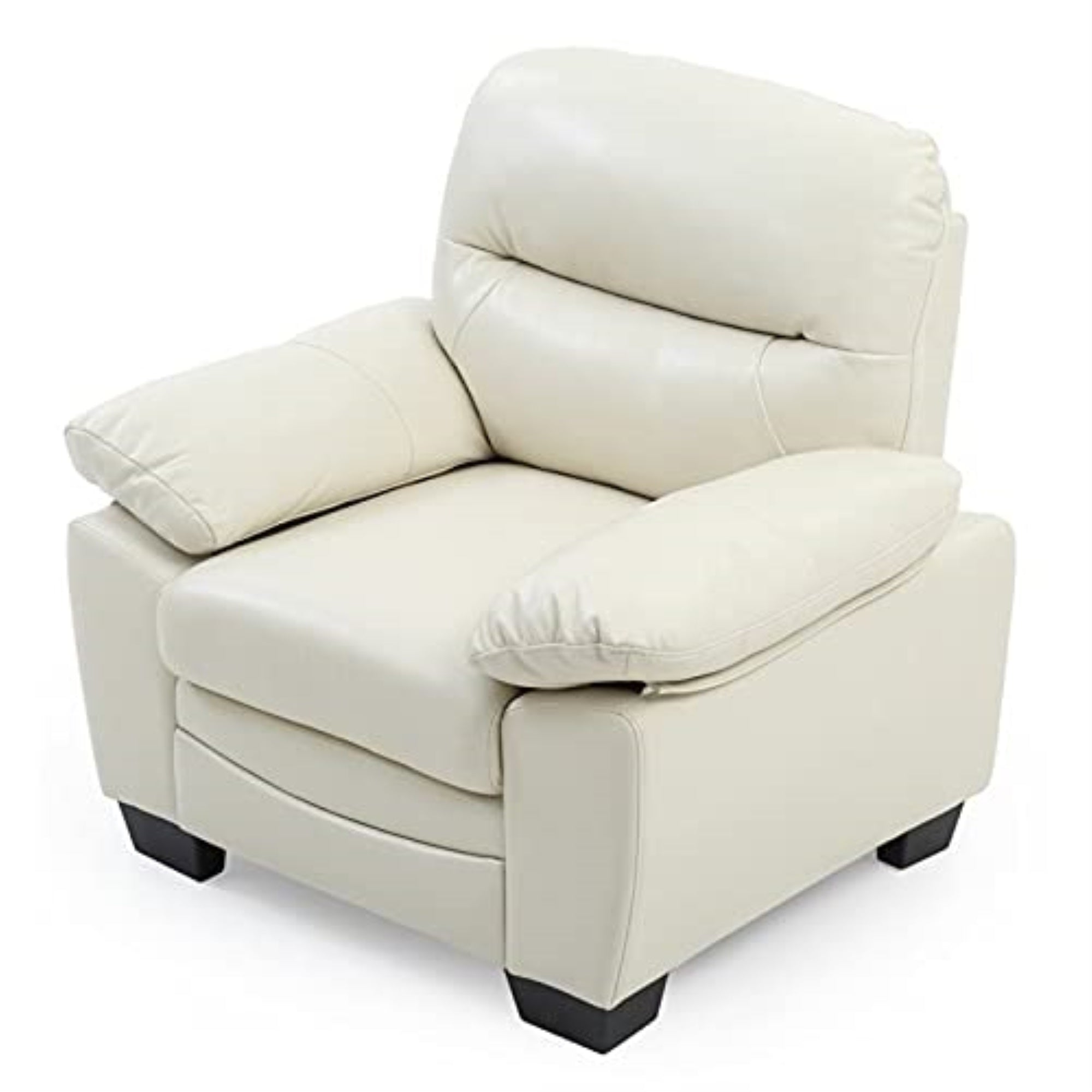 Glory Furniture Marta Faux Leather Chair in Pearl U39440
