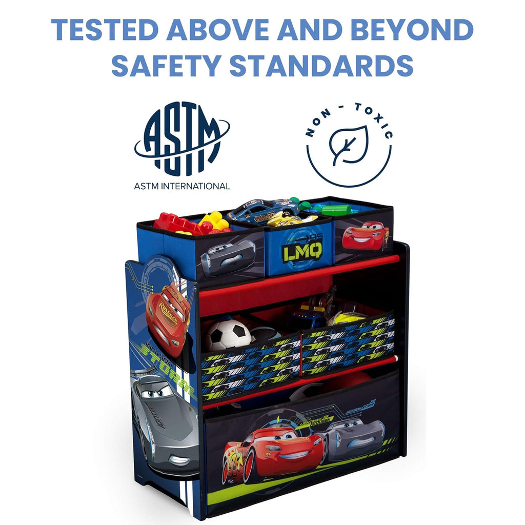 Delta Children Multi-Bin Toy Organizer with Disney/Pixar Cars Table and Chair Set X1318