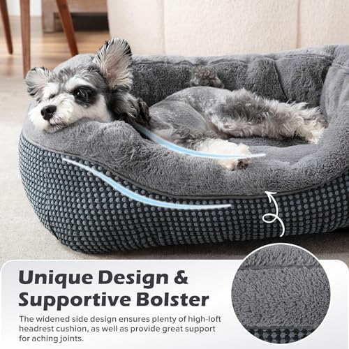 INVENHO Small Dog Bed Washable Orthopedic Pet Bed with Anti-Slip Bottom A5449