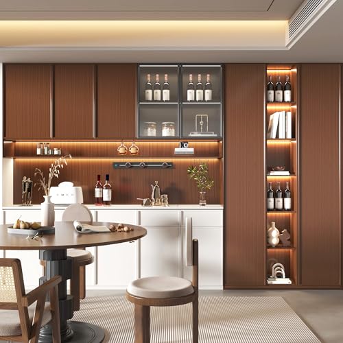 Walnut Contact Paper 24x354 inch Brown Wood Vinyl Wrap for Countertops Y5592