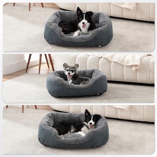 INVENHO Small Dog Bed Washable Orthopedic Pet Bed with Anti-Slip Bottom A5449