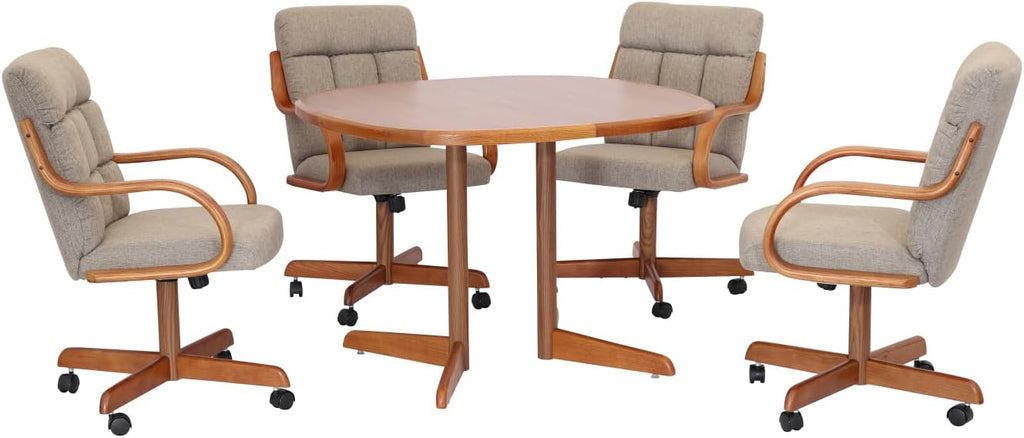 Caster Chair Company 5-Piece 42x42 Caster Dining Set with Laminate Table & Toast Chairs C531346