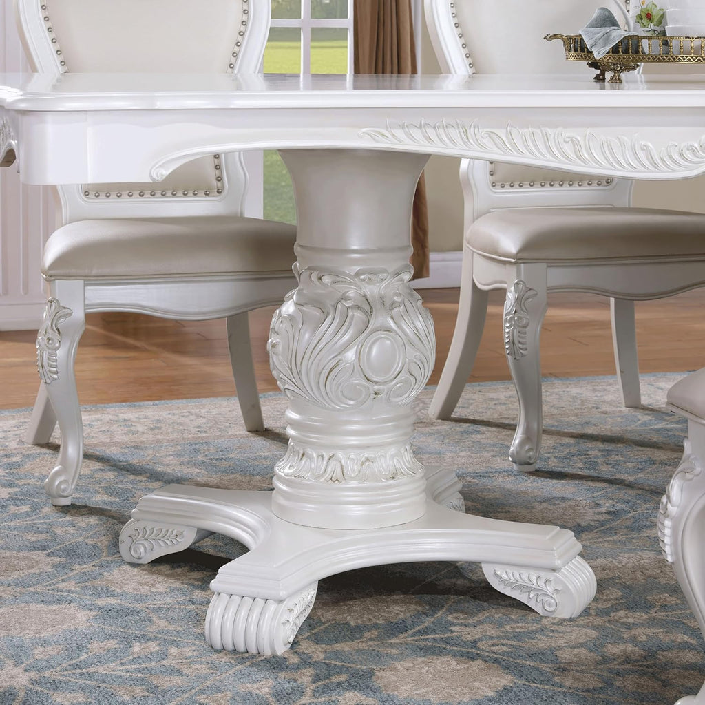 Furniture of America Adair 7-Piece Solid Wood Dining Set with Expandable Table and 6 Side Chairs X399