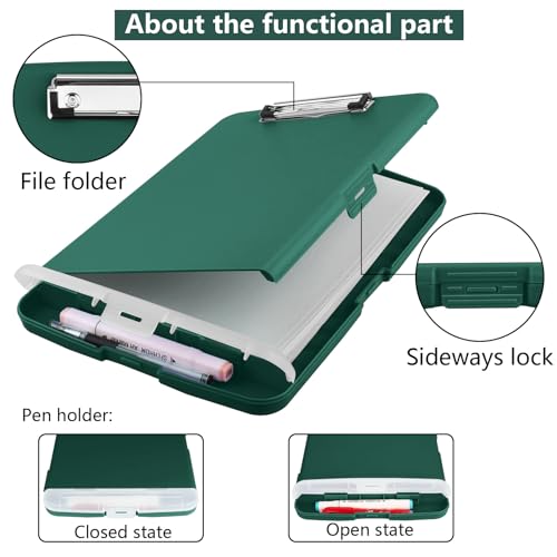 Navy Blue Clipboard with Storage and Pen Holder V5719
