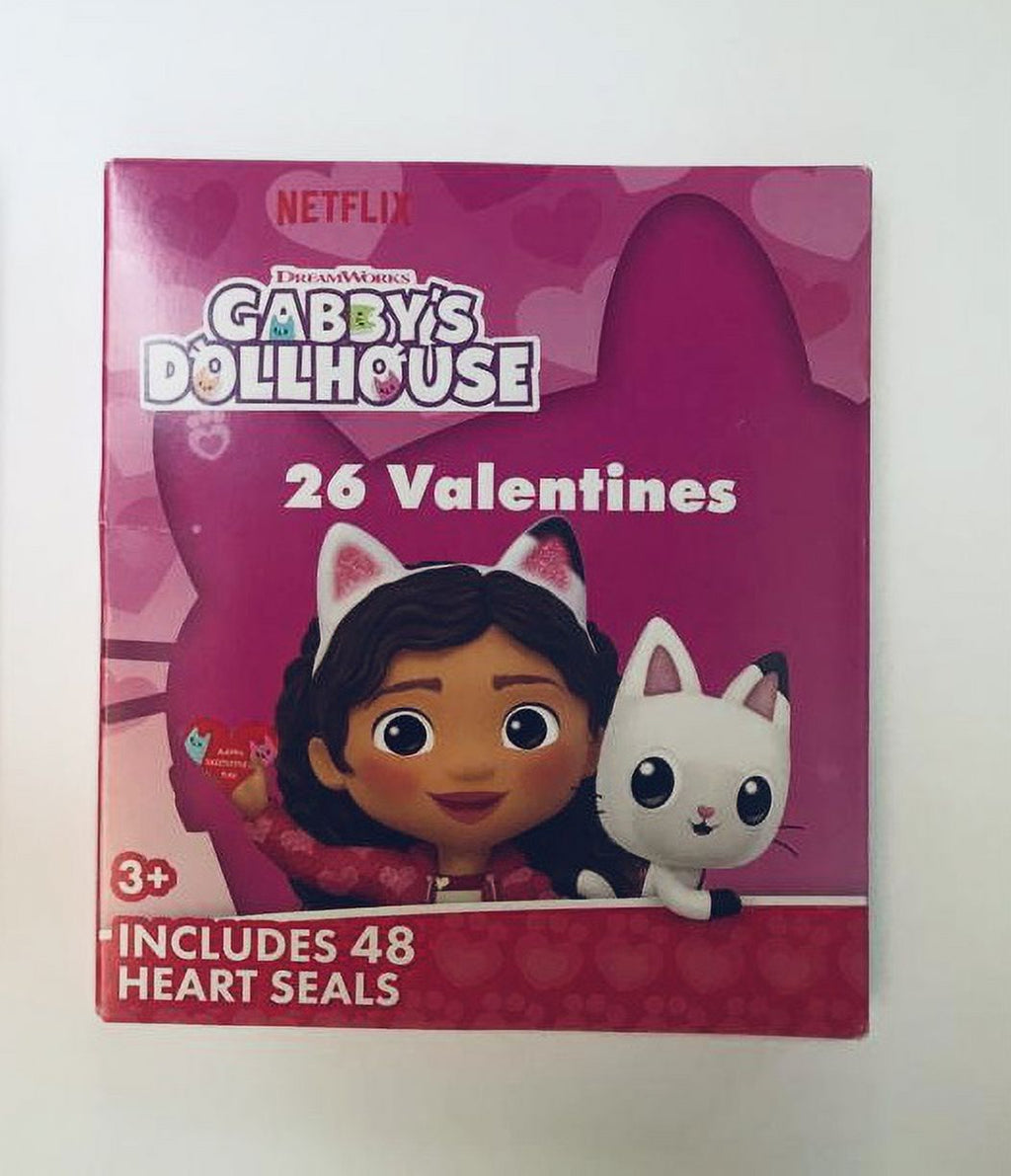 CGT Mini Gabby's Dollhouse 26 Heart Seals and Valentines Decorative Favors (Pack of 2) D352