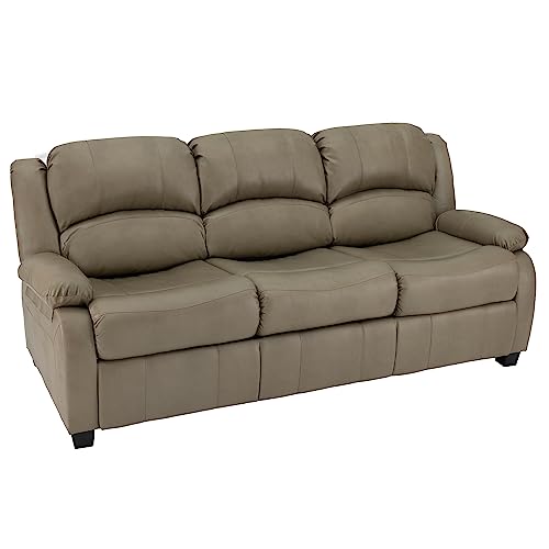 RecPro Charles Collection | 80" RV Hide A Bed Loveseat | Memory Foam Mattress | RV Sleeper Sofa | Pull Out Couch | RV Furniture | RV Loveseat | RV Living Room (Slideout) Furniture | Putty