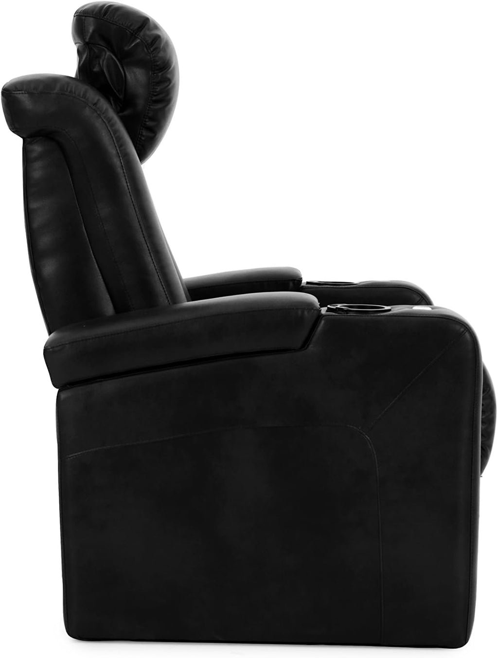 Octane Seating Mega XL950 Home Theater Seats - Black Bonded Leather - Row of 4 X483