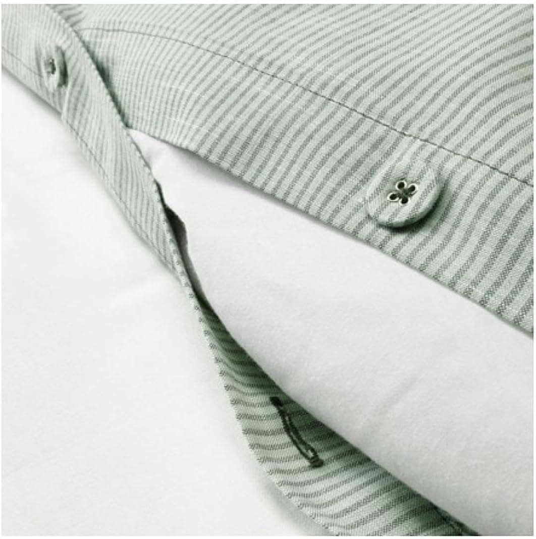 Duvet Cover and Pillowcases Green Stripe Full/Queen E4512