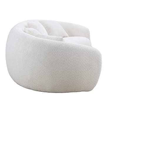 Couch Contemporary Half-Moon Curved Modular Sectional Sofa, 6 Pillows Included, Ginger G6127
