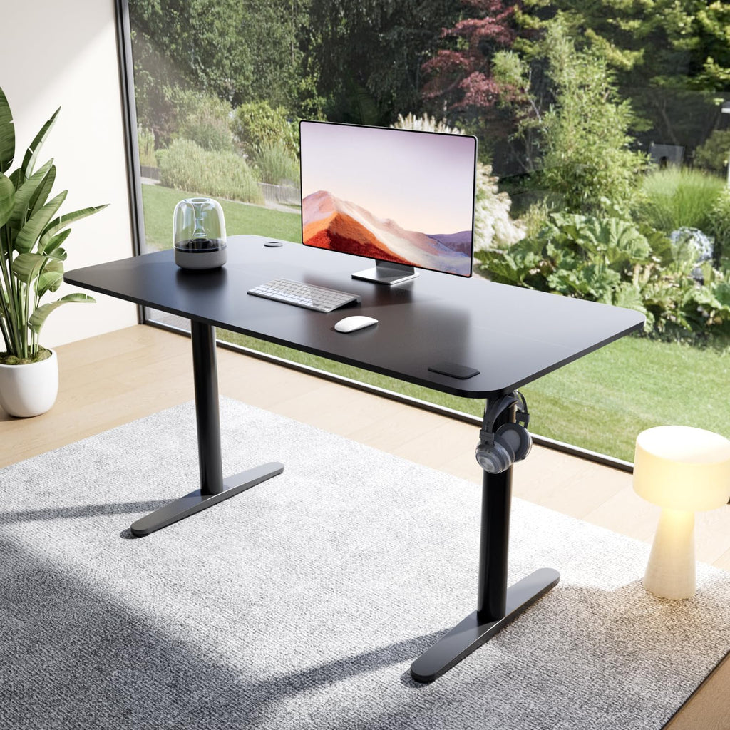 Adjustable Standing Desk Home Office Workstation Black 55 x 28 inch O112