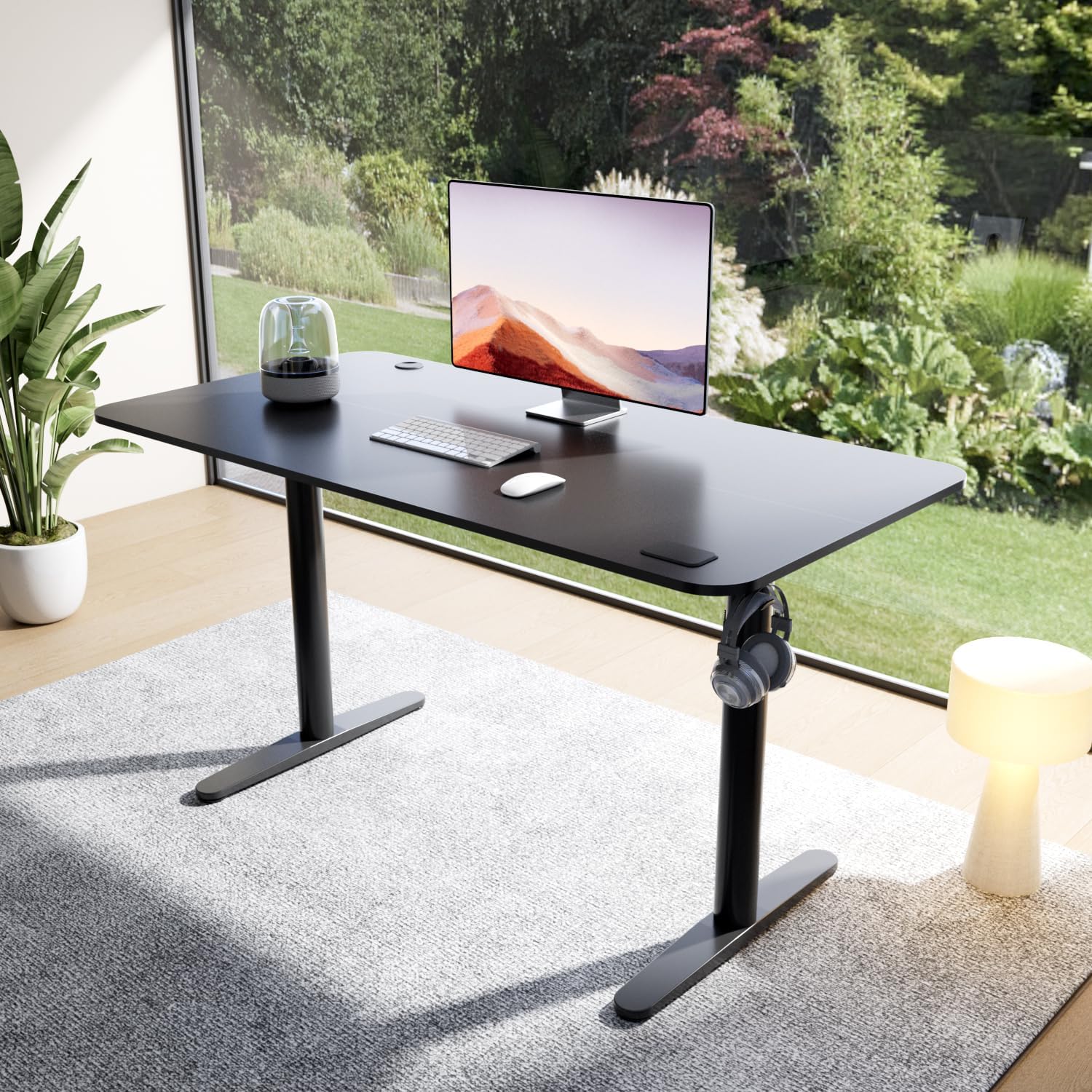 Adjustable Standing Desk Home Office Workstation Black 55 x 28 inch O112