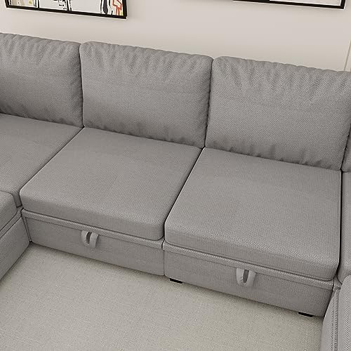 Modular U Shaped Sectional Sofa with Storage, Navy Z7285