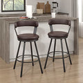 Lexicon Ruthie Swivel Counter Stool, Set of 2, 25.5" Seat Height, Black