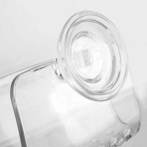 iDesign Plastic Power Lock Suction Shower Mirror with Razor Holder, Fog-Free, 6.25" x 8.5" F935