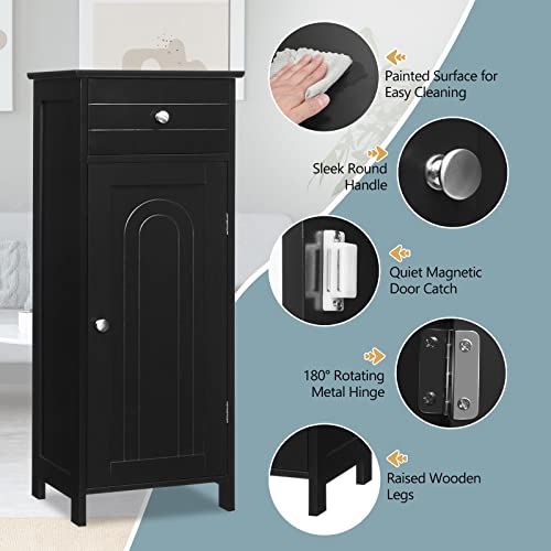 Bathroom Storage Cabinet, Black Q516395