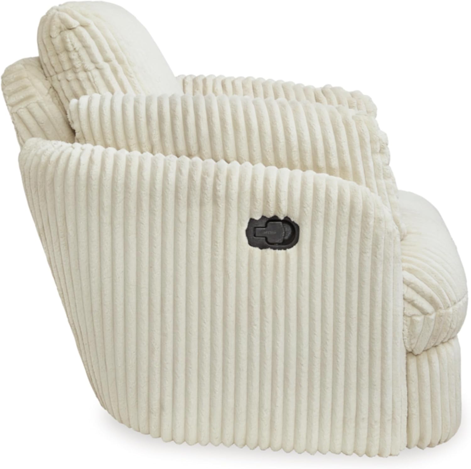 Signature Design by Ashley Tie-Breaker Swivel Glider Recliner, White D6281