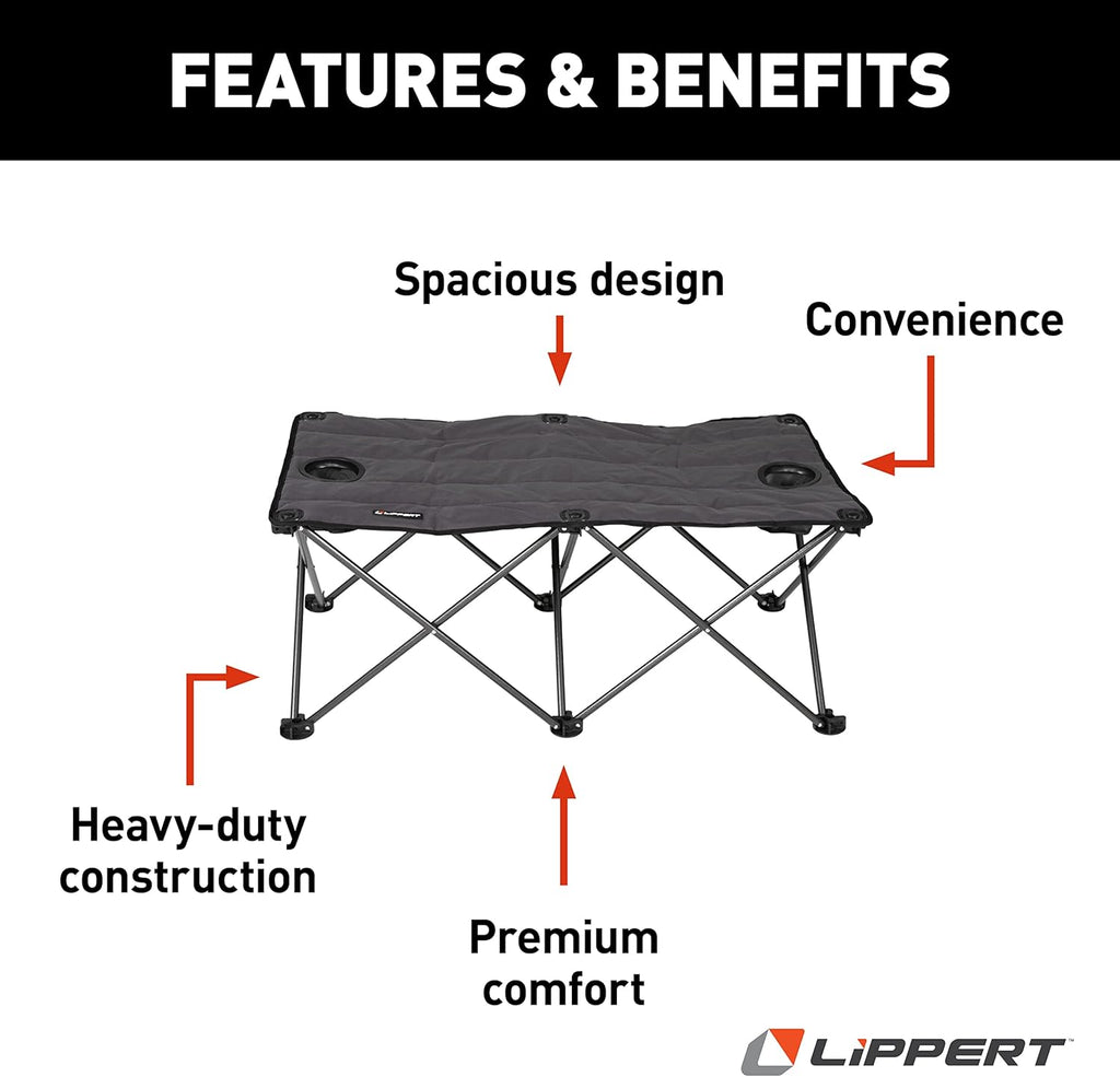Lippert Components Campfire Ottoman - Dark Gray E2819