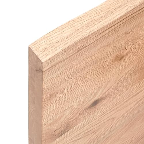 vidaXL Solid Oak Wood Wall Shelf with Varnish Finish R8205