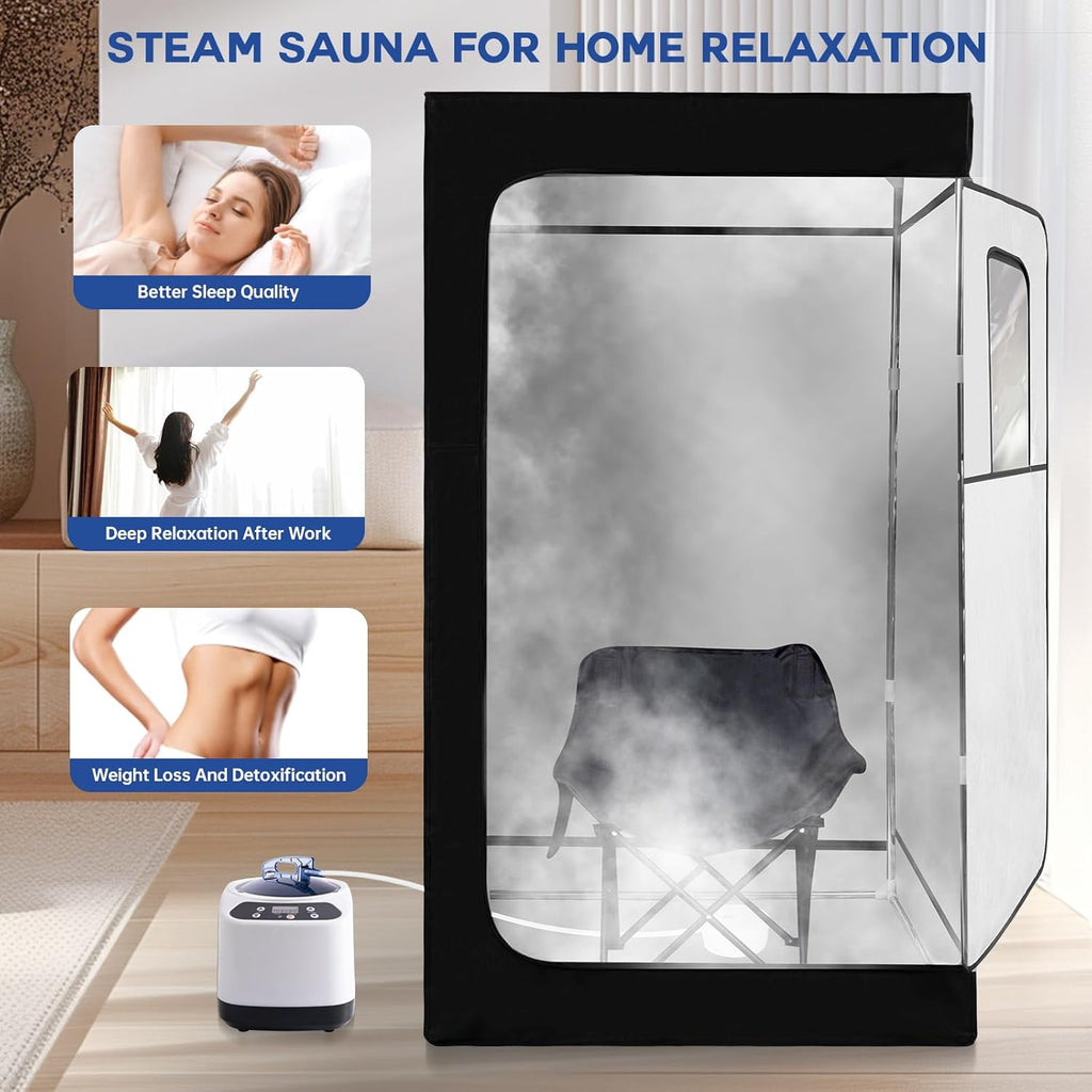 Portable Steam Sauna for Home Spa with 600D Canvas Tent and 1000W Steamer I261606