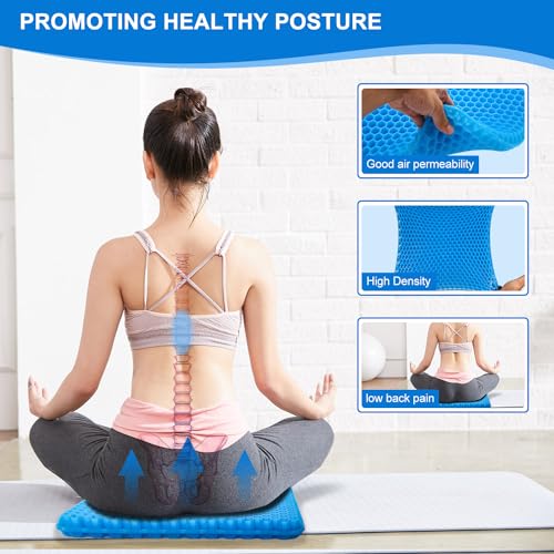 Large Cooling Gel Seat Cushion with Non-Slip Cover for Office, Car, and Desk A397244