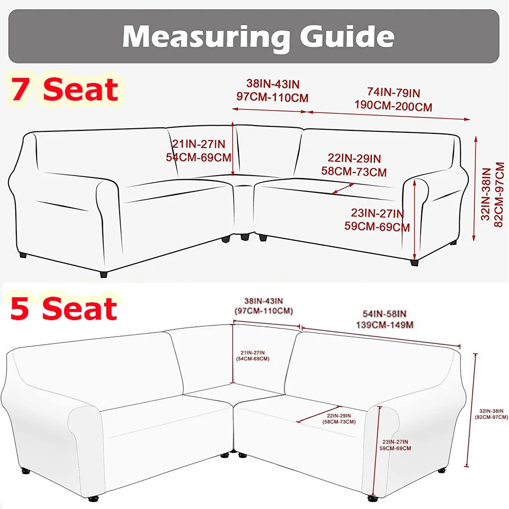 TOPCHANCES 3-Piece L Shape Sofa Slipcover with Middle Console, Grey P73078